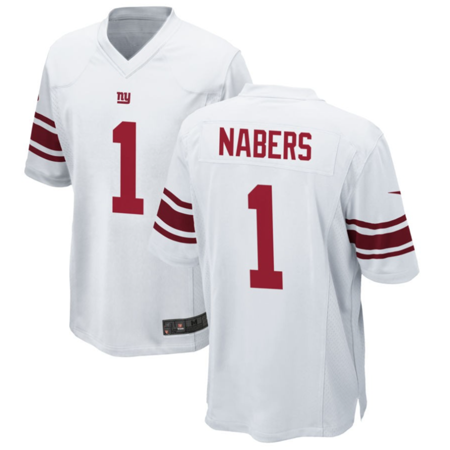 Silnrao NY.Giants #1 Malik Nabers Player White Game Stitched Jerseys