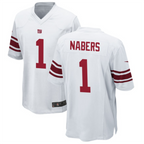 Silnrao NY.Giants #1 Malik Nabers Player White Game Stitched Jerseys