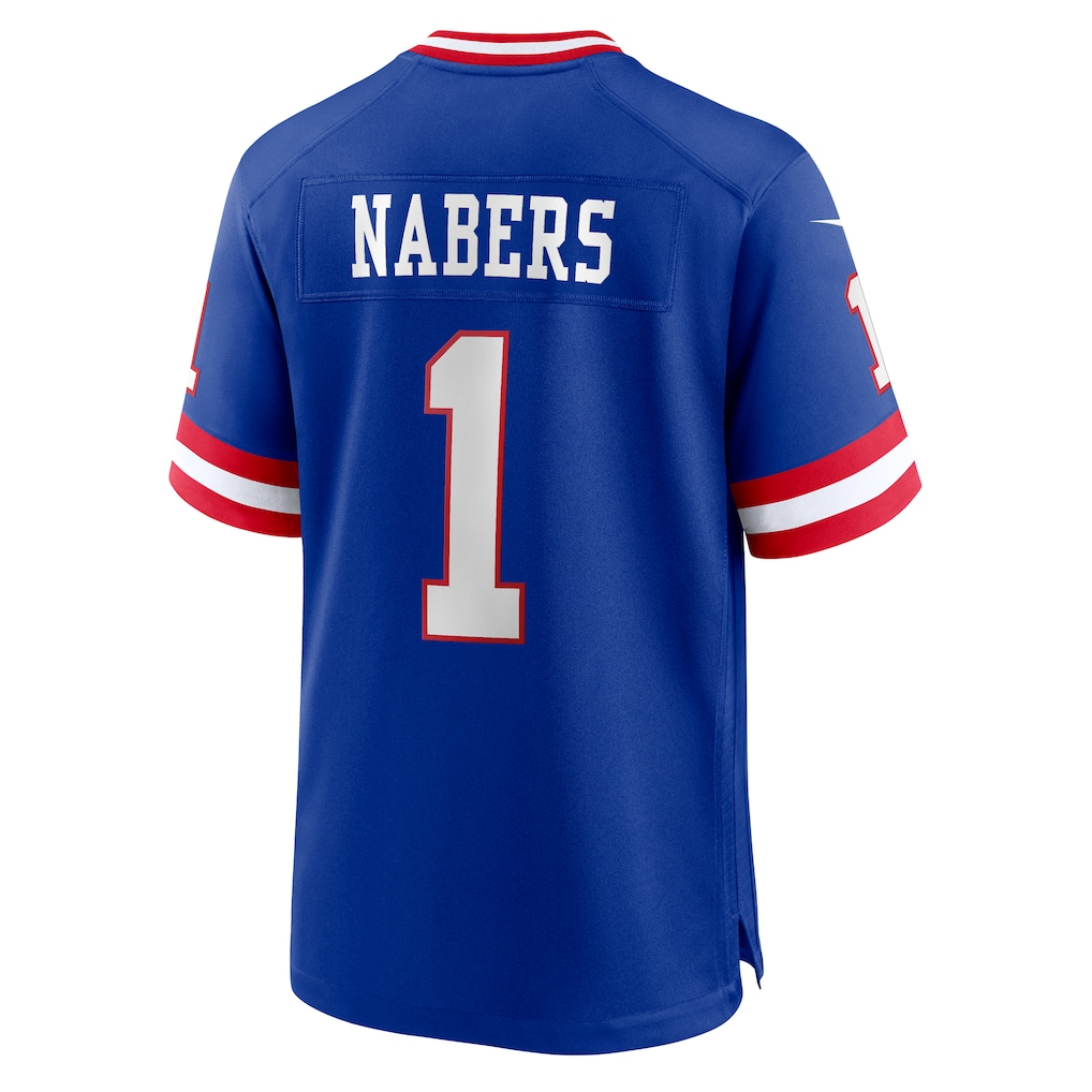Silnrao NY.Giants #1 Malik Nabers Royal Game Player Stitched Jerseys