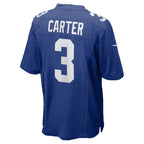 Silnrao NY.Giants #3 Abdul Carter Royal Team Game Stitched Jerseys