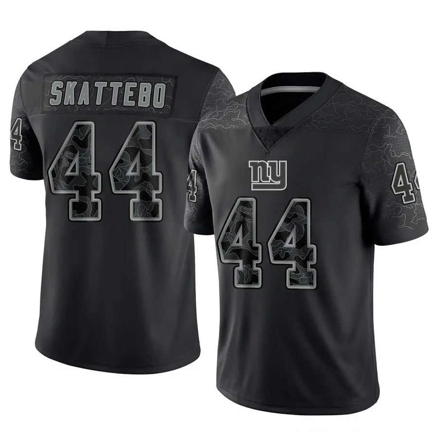 Silnrao NY.Giants #44 Cam Skattebo Player Black RFLCTV Limited Stitched Jerseys