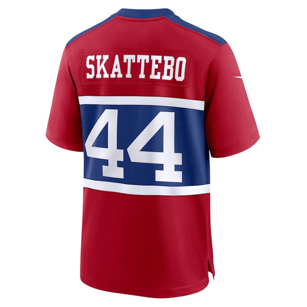 Silnrao NY.Giants #44 Cam Skattebo Player Century Red Home Game Stitched Jerseys