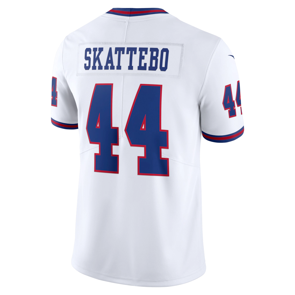 Silnrao NY.Giants #44 Cam Skattebo White Vintage White Vapor Untouchable Stitched Limited Jerseys