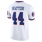 Silnrao NY.Giants #44 Cam Skattebo White Vintage White Vapor Untouchable Stitched Limited Jerseys
