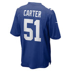 Silnrao NY.Giants #51 Abdul Carter Player Royal Game Stitched Jerseys
