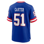 Silnrao NY.Giants #51 Abdul Carter Player Royal Home Game Stitched Jerseys