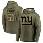 Silnrao NY.Giants #51 Abdul Carter Player Salute to Service Hoodies Stitched Jerseys
