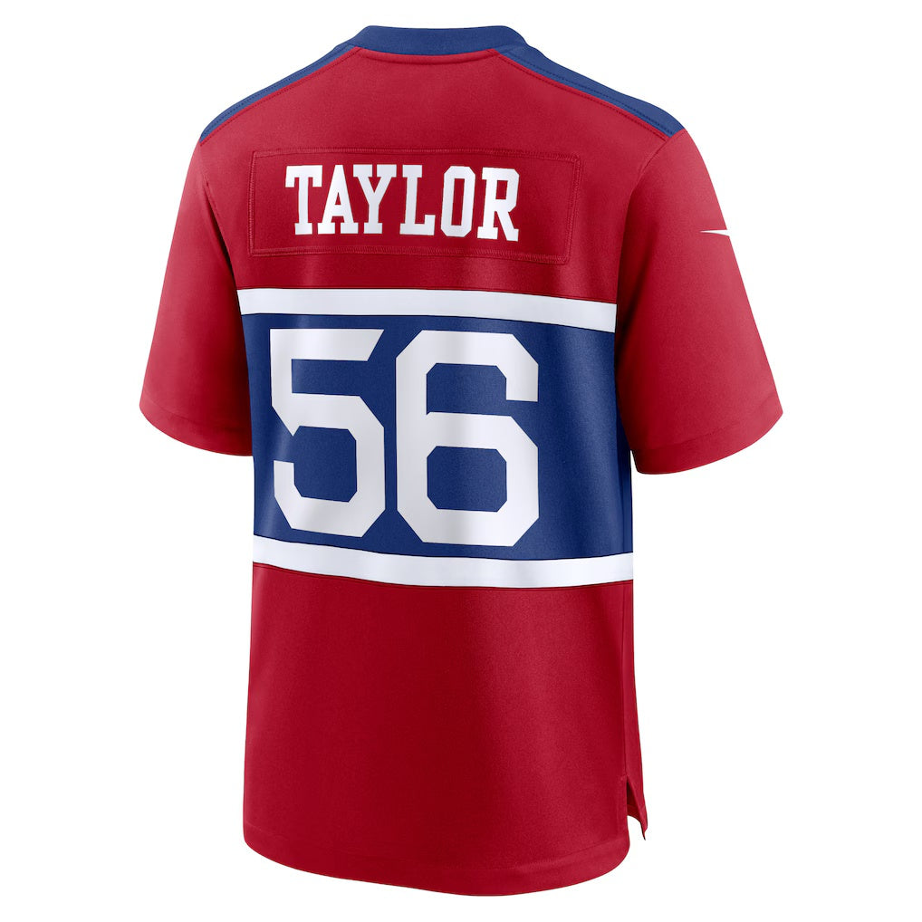 Silnrao NY.Giants #56 Lawrence Taylor Century Red Alternate Retired Player Game Stitched Jerseys