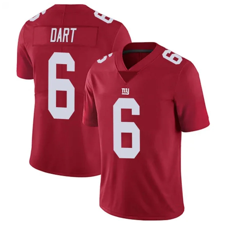 Silnrao NY.Giants #6 Jaxson Dart Player Red Alternate Vapor Limited Stitched Jerseys