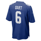 Silnrao NY.Giants #6 Jaxson Dart Player Royal Home Game Stitched Jerseys