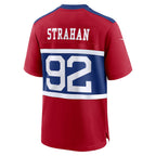 Silnrao NY.Giants #92 Michael Strahan Century Red Alternate Retired Player Game Stitched Jerseys