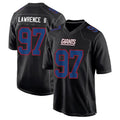 Silnrao NY.Giants #97 Dexter Lawrence II Player Black Carbon Fashion Stitched Jerseys