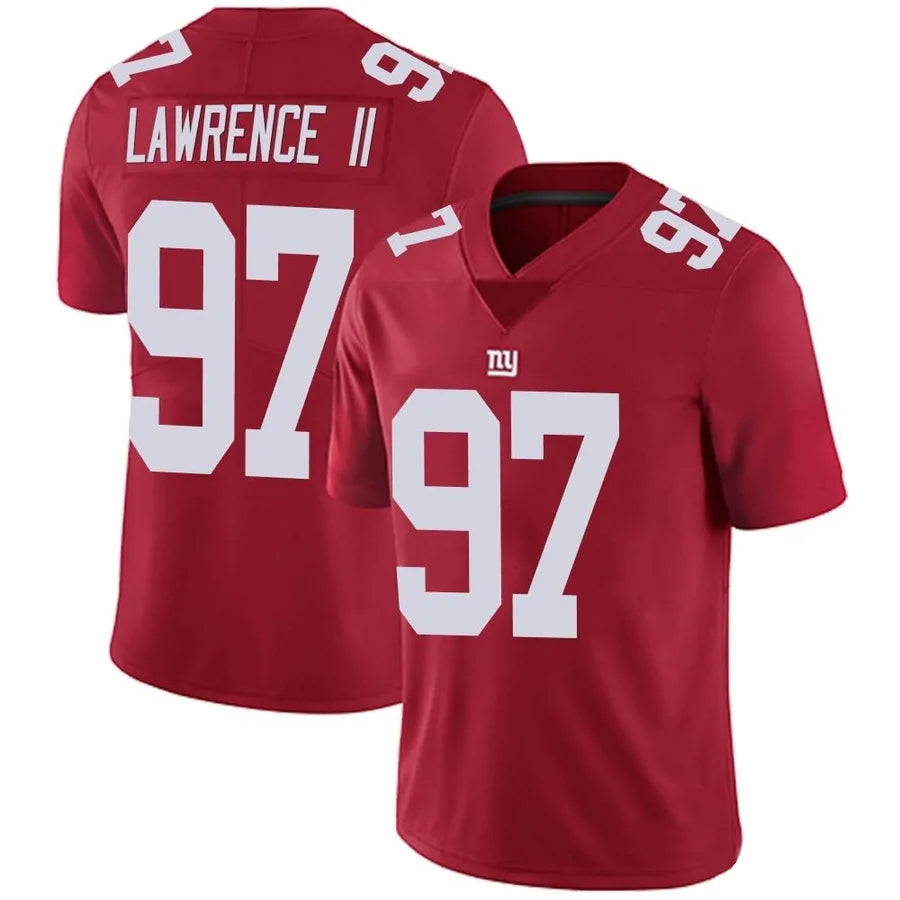Silnrao NY.Giants #97 Dexter Lawrence II Player Vapor Red Limited Stitched Jerseys