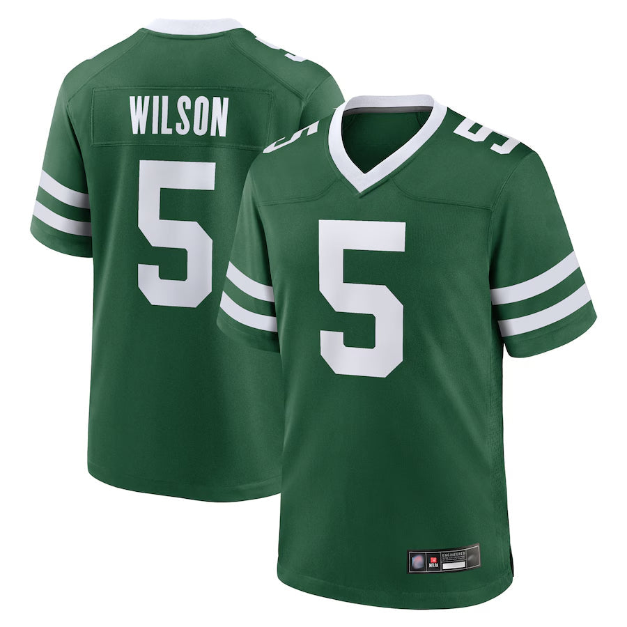 Pkot NY.Jets Home Game Jerseys - Gotham Green - #5 Garrett Wilson Player Stitched Jerseys