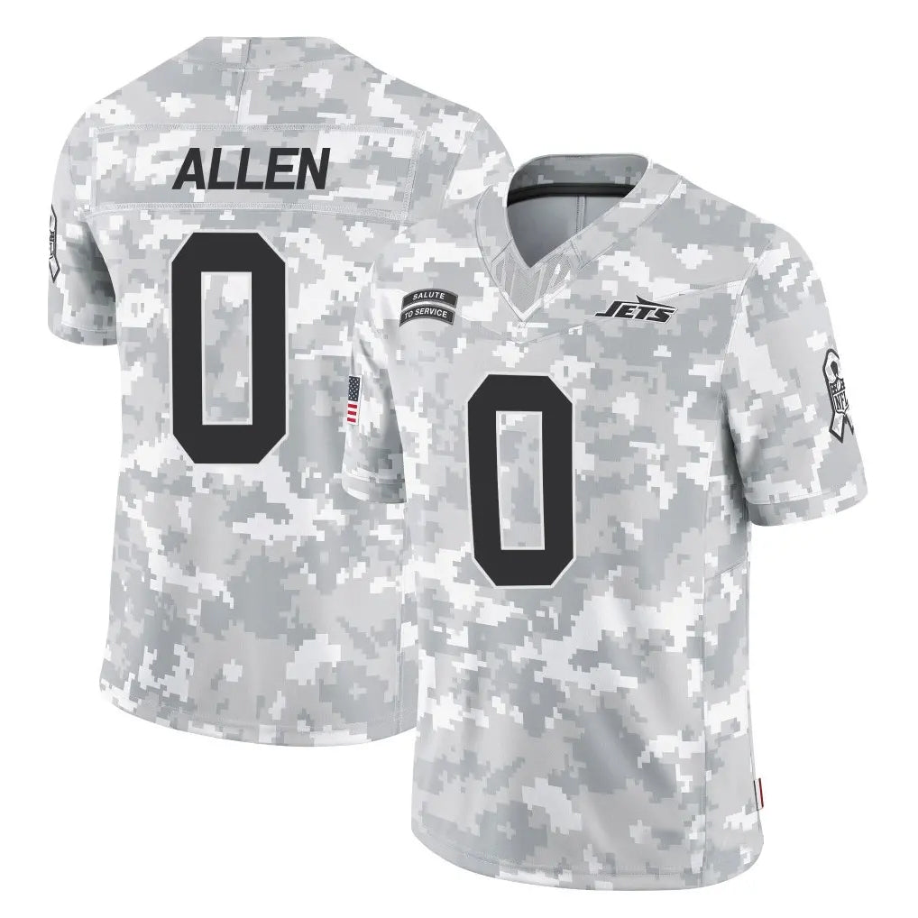 Pkot NY.Jets #0 Braelon Allen Player Arctic Camo Salute to Service Limited Stitched Jerseys