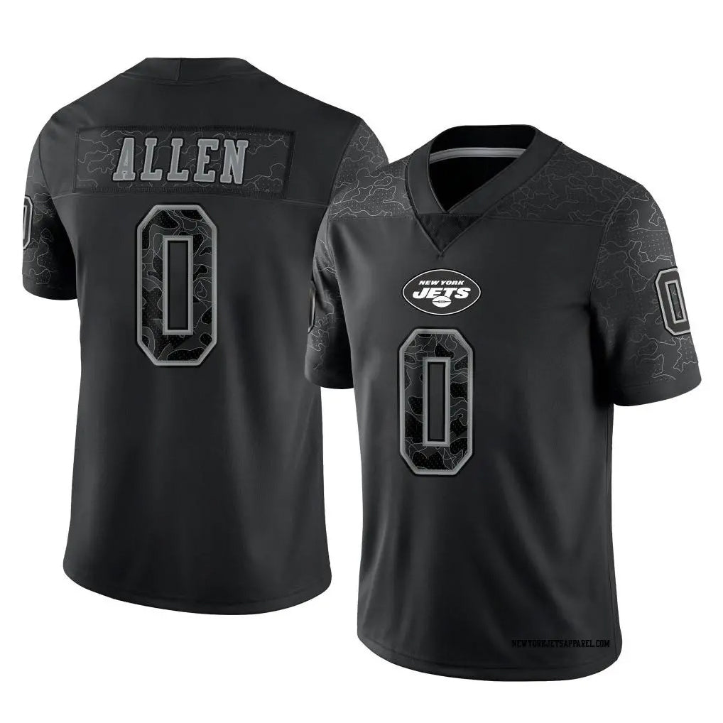 Pkot NY.Jets #0 Braelon Allen Player Black REFLECTIVE Limited Stitched Jerseys