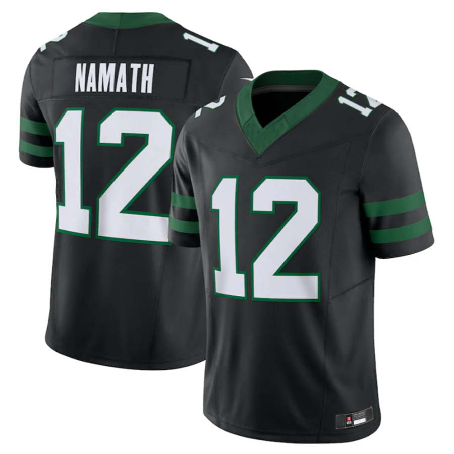 Pkot NY.Jets #12 Joe Namath Legacy Black Vapor F.U.S.E. Limited Jersey Stitched American Stitched Jerseys