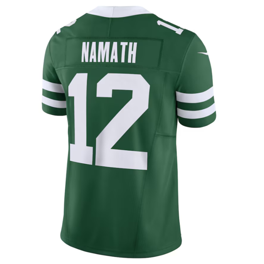 Pkot NY.Jets #12 Joe Namath Legacy Green Vapor F.U.S.E. Limited Jersey Stitched American Stitched Jerseys