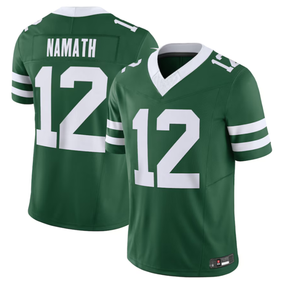 Pkot NY.Jets #12 Joe Namath Legacy Green Vapor F.U.S.E. Limited Jersey Stitched American Stitched Jerseys