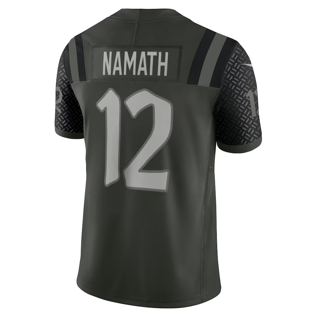 Pkot NY.Jets #12 Joe Namath Player Gotham Green Rivalries Collection Limited Stitched Jerseys