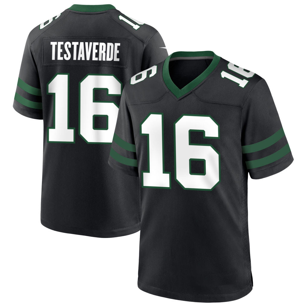Pkot NY.Jets #16 Vinny Testaverde Player Black Home Game Stitched Jerseys