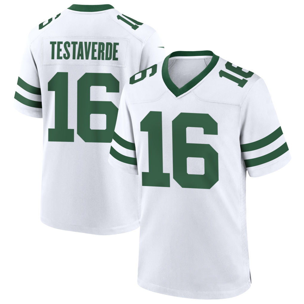 Pkot NY.Jets #16 Vinny Testaverde Player White Home Game Stitched Jerseys
