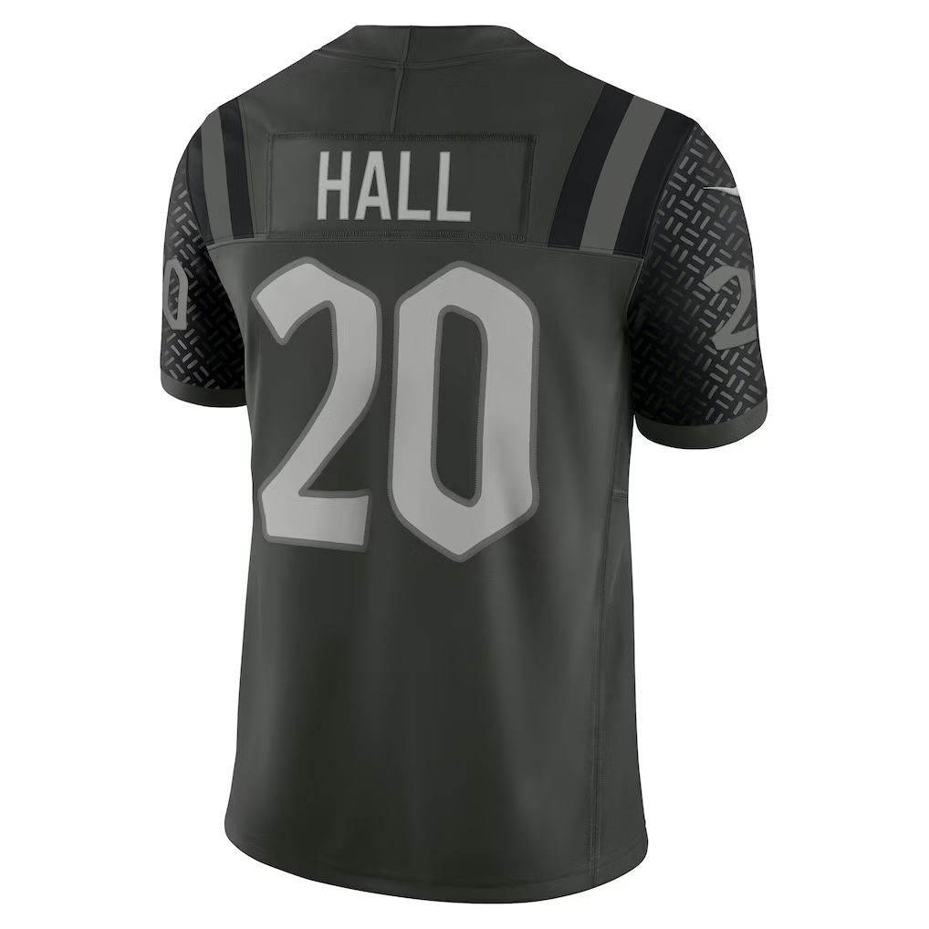 Pkot NY.Jets #20 Breece Hall Gotham Green 2025 Rivalries Collection Stitched Limited Jerseys