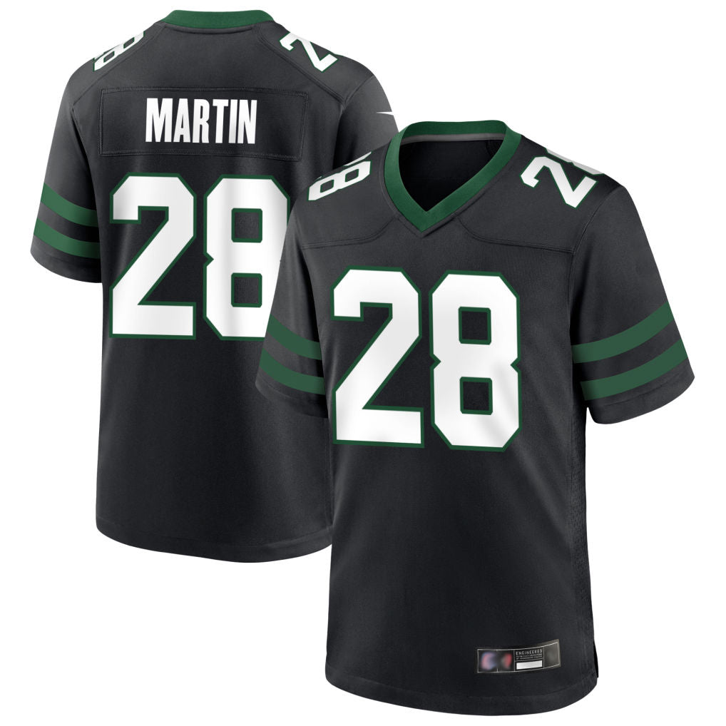 Pkot NY.Jets #28 Curtis Martin Player Black Home Game Stitched Jerseys