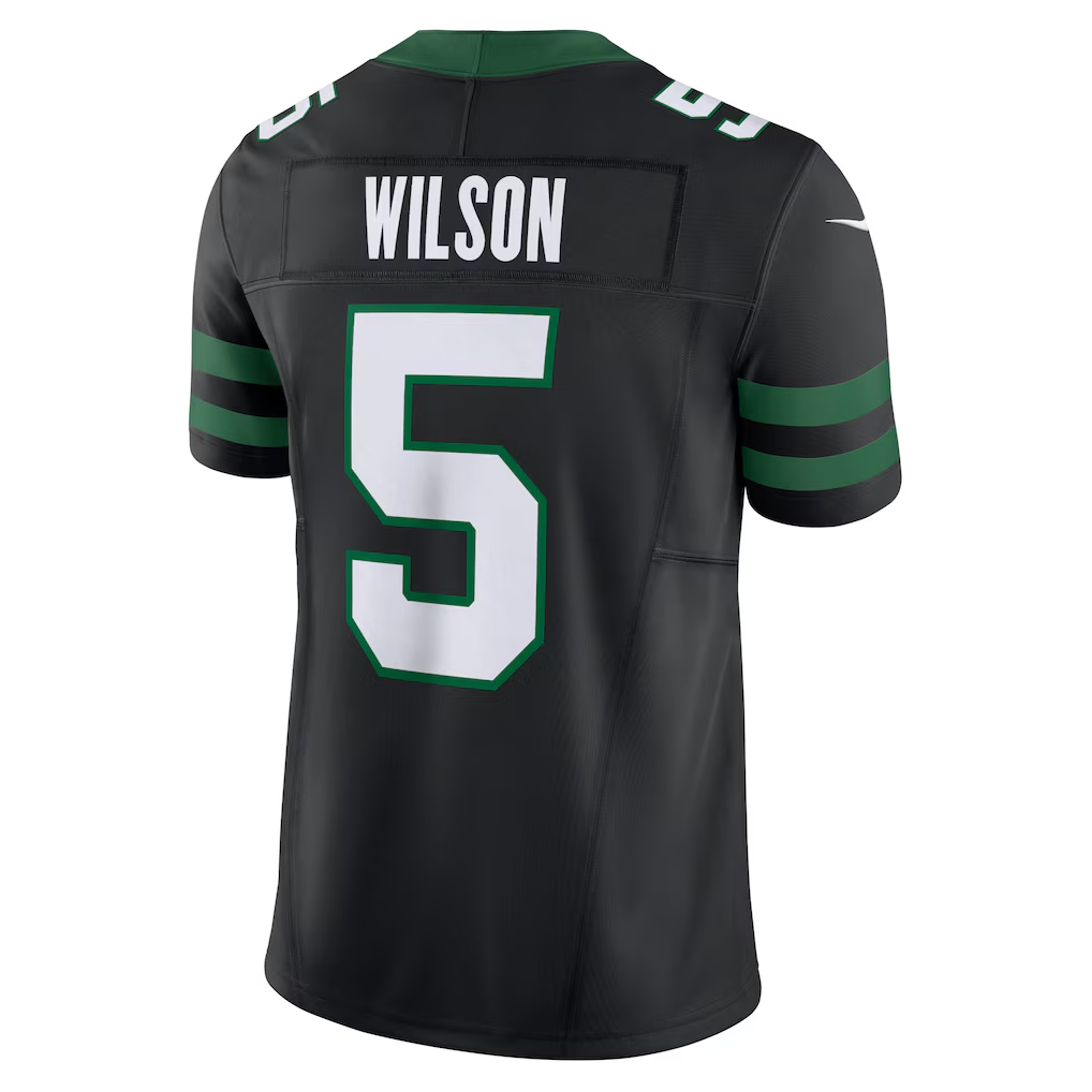 Pkot NY.Jets #5 Garrett Wilson Legacy Black Alternate Vapor F.U.S.E. Limited Stitched Jerseys