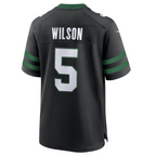 Pkot NY.Jets #5 Garrett Wilson Legacy Black Game Jersey Stitched American Stitched Jerseys