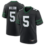 Pkot NY.Jets #5 Garrett Wilson Legacy Black Game Jersey Stitched American Stitched Jerseys