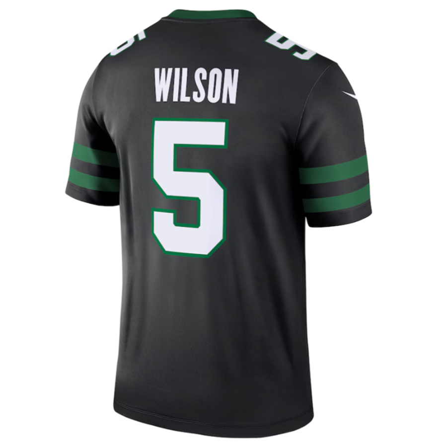 Pkot NY.Jets #5 Garrett Wilson Legacy Black Legend Jersey Stitched American Stitched Jerseys