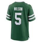 Pkot NY.Jets #5 Garrett Wilson Legacy Green Game Jersey Stitched American Stitched Jerseys