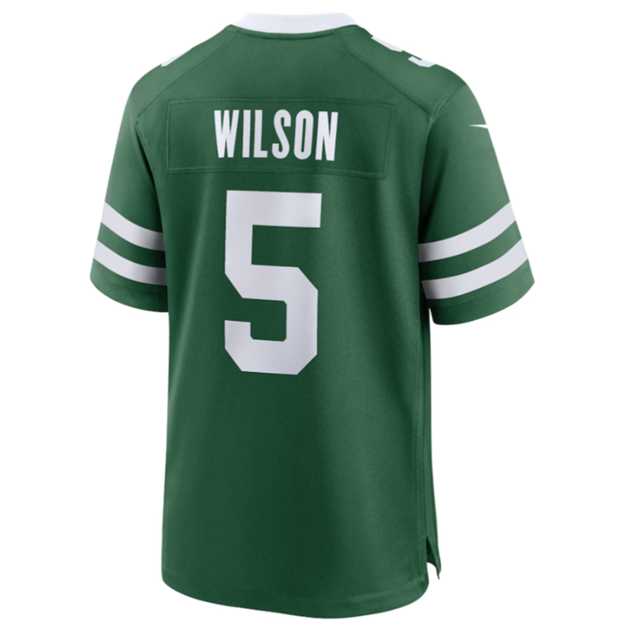 Pkot NY.Jets #5 Garrett Wilson Legacy Green Game Jersey Stitched American Stitched Jerseys