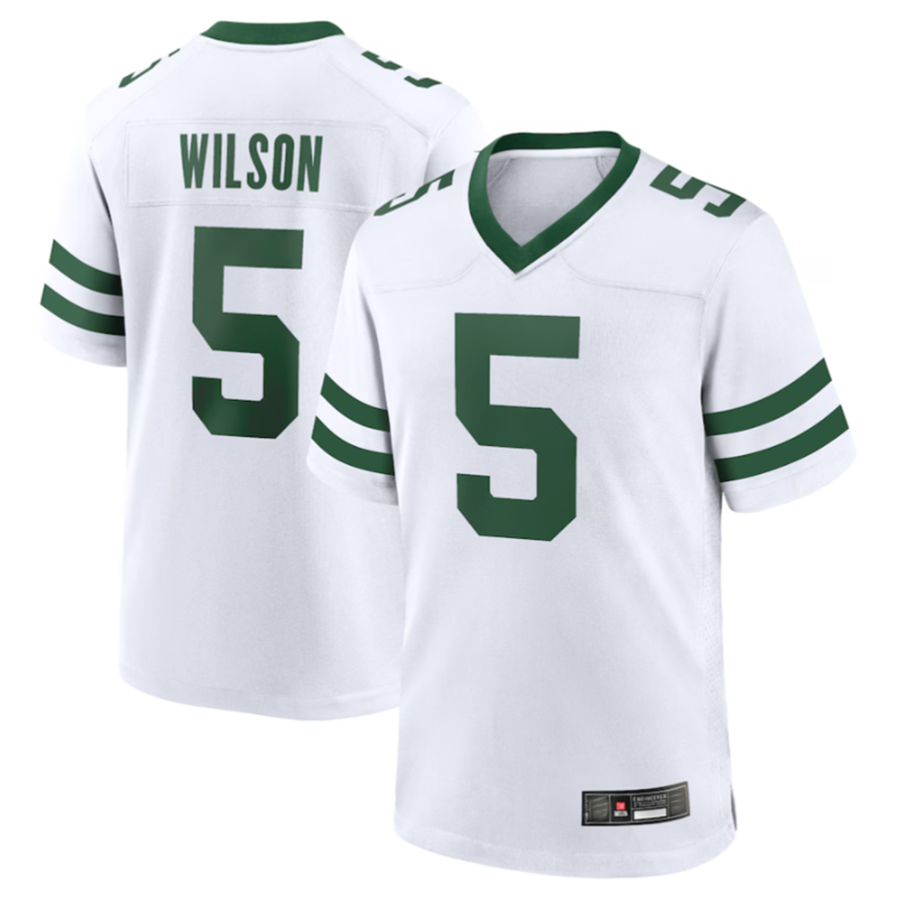 Pkot NY.Jets #5 Garrett Wilson Legacy White Game Jersey Stitched American Stitched Jerseys