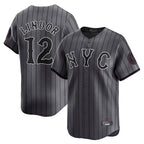 Silnrao NY.Mets #12 Francisco Lindor Player Gray City Connect Limited Stitched Jerseys