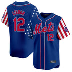 Silnrao NY.Mets #12 Francisco Lindor Player Royal 2025 Independence Day Vapor Premier Limited  Stitched Jerseys