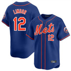 Silnrao NY.Mets #12 Francisco Lindor Player Royal Home Limited Stitched Jerseys