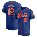 Silnrao NY.Mets #12 Francisco Lindor Player Royal Limited Elite Home Stitched Jerseys