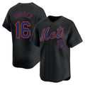 Silnrao NY.Mets #16 Dwight Gooden Player Black Alternate Home Limited Stitched Jerseys
