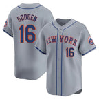 Silnrao NY.Mets #16 Dwight Gooden Player Gray Road Limited Home Stitched Jerseys
