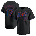 Silnrao NY.Mets #17 Keith Hernandez Player Black Alternate Home Limited Stitched Jerseys
