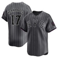 Silnrao NY.Mets #17 Keith Hernandez Player Gray City Connect Limited Stitched Jerseys