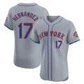 Silnrao NY.Mets #17 Keith Hernandez Player Gray Road Limited Elite Home Stitched Jerseys