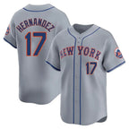 Silnrao NY.Mets #17 Keith Hernandez Player Gray Road Limited Home Stitched Jerseys
