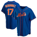 Silnrao NY.Mets #17 Keith Hernandez Player Royal Home Game Stitched Jerseys