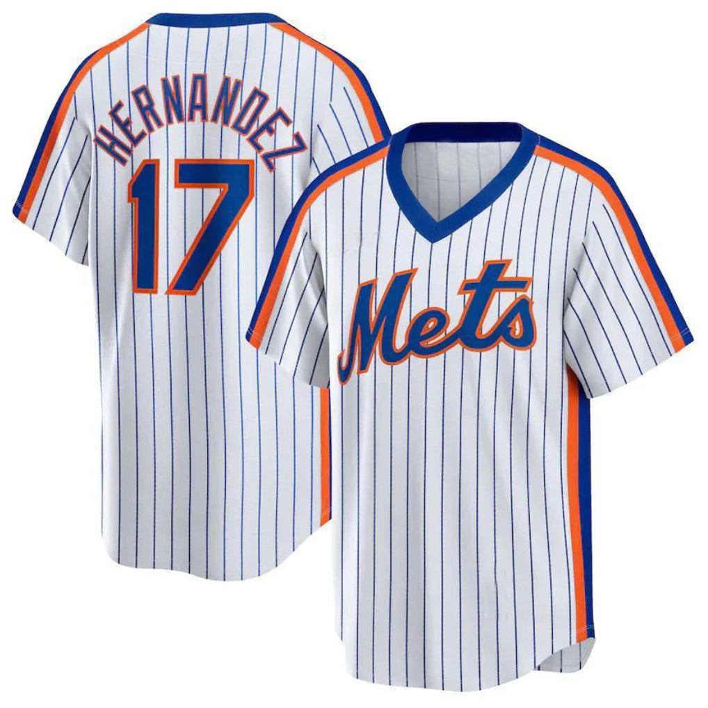 Silnrao NY.Mets #17 Keith Hernandez Player White Home Limited Elite Stitched Jerseys