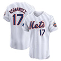 Silnrao NY.Mets #17 Keith Hernandez Player White Home Limited Elite Stitched Jerseys