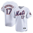 Silnrao NY.Mets #17 Keith Hernandez Player White Home Replica Stitched Jerseys