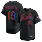Silnrao NY.Mets #19 Bo Bichette Player Black Alternate Home Limited Stitched Jerseys